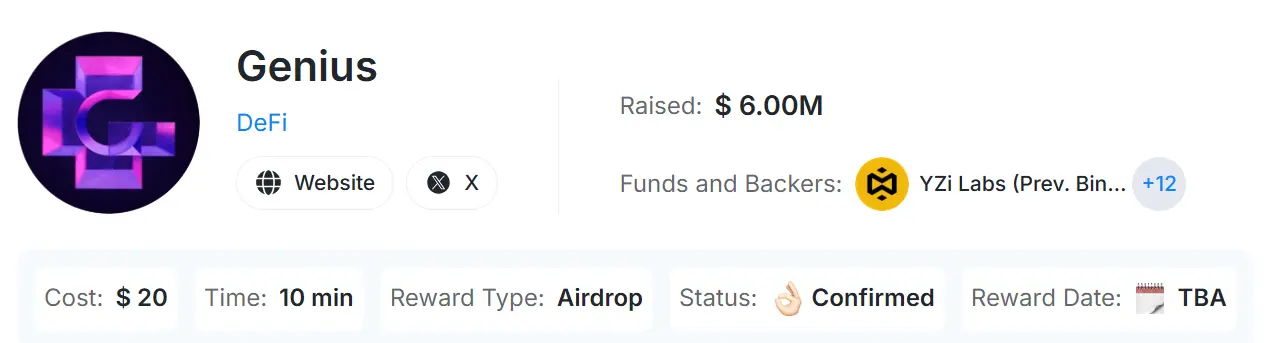 Genius Airdrop - Übersicht