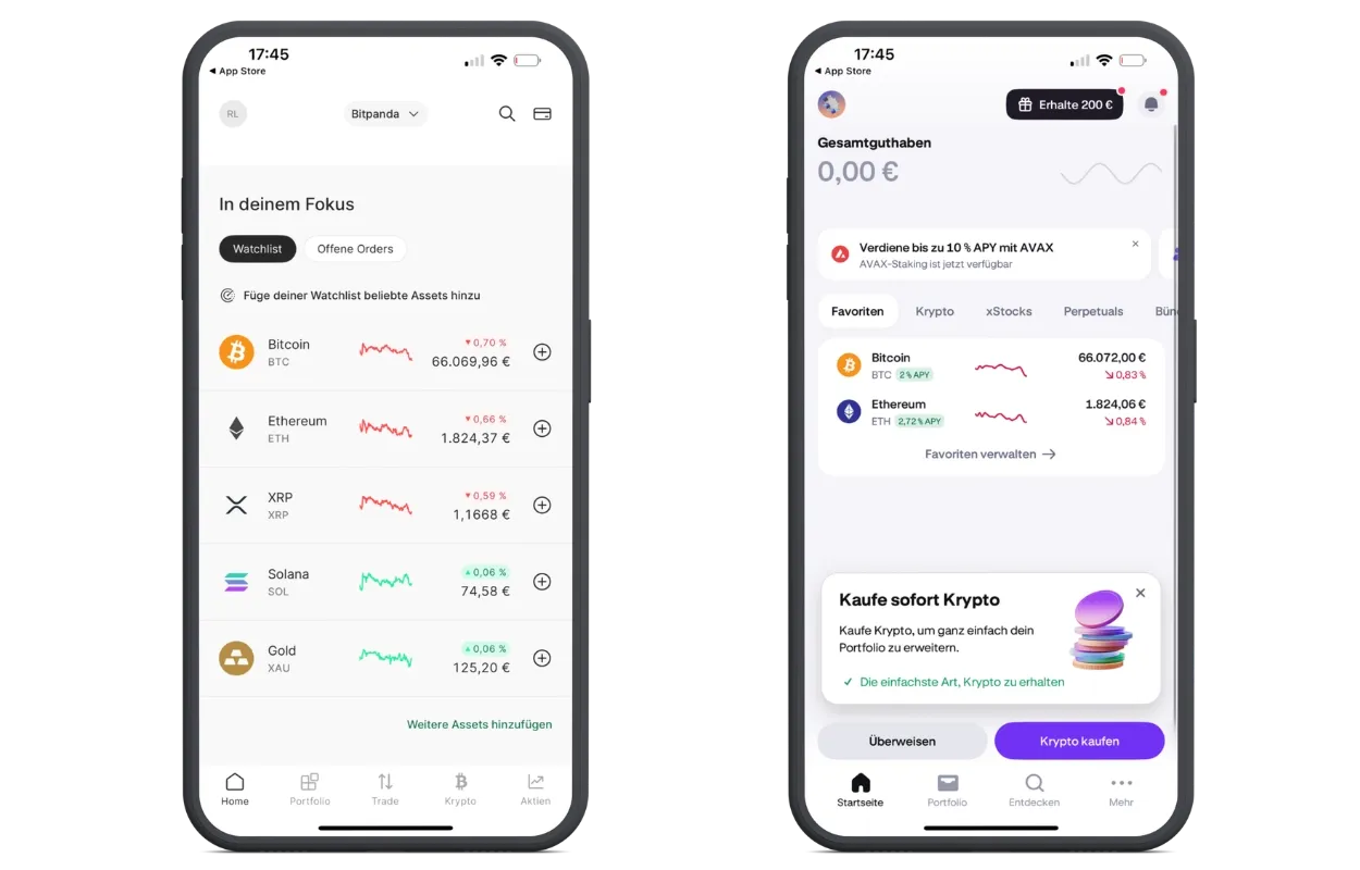 Bitpanda oder Kraken? Krypto Apps im Vergleich