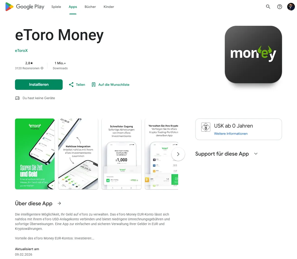 eToro Money App im Test