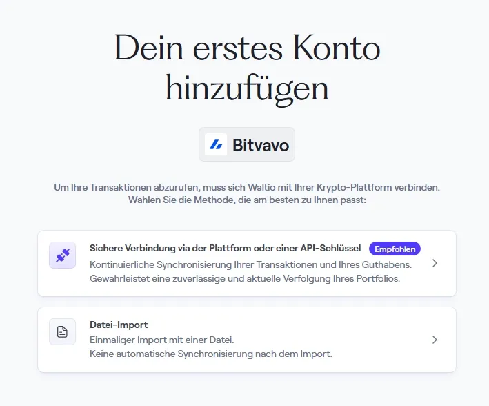 Schritt-für-Schritt-Anleitung zum Waltio Krypto-Steuer-Tool