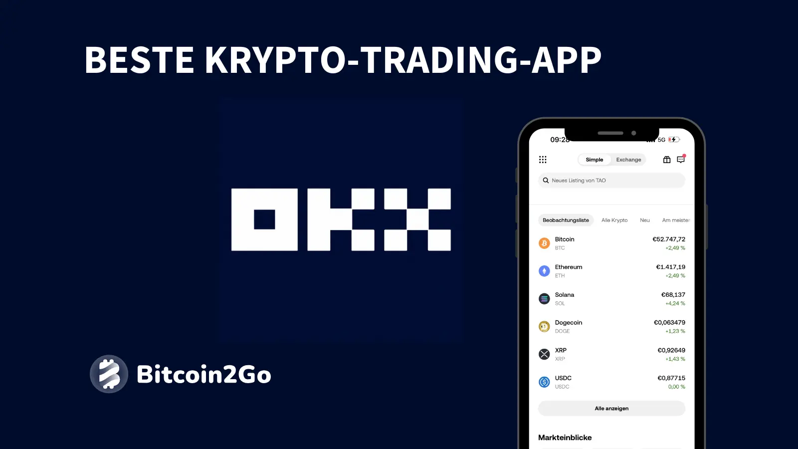 OKX ist die beste Krypto-Trading-App in unserem Vergleich
