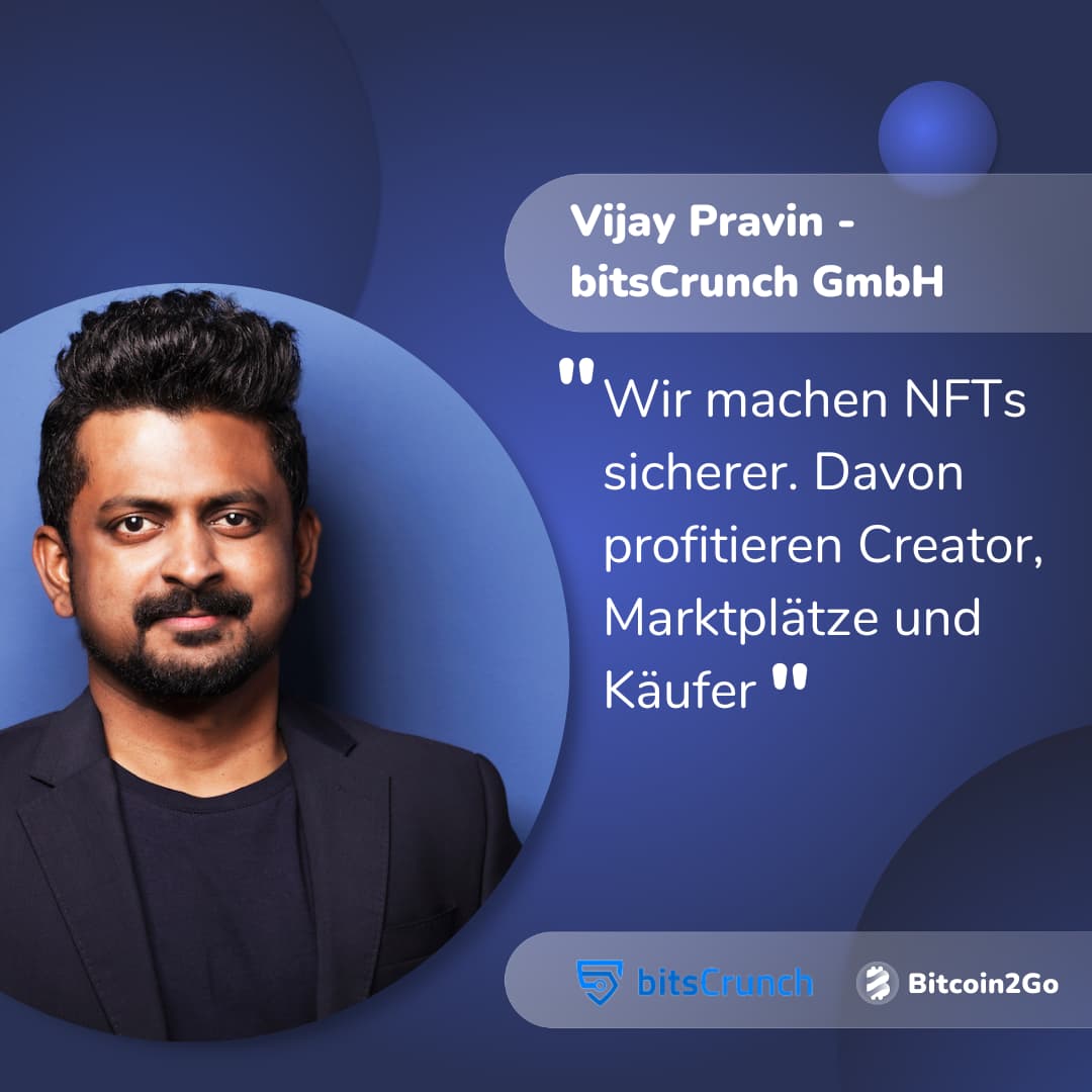 Vijay Pravin von bitsCrunch im Bitcoin2Go-Interview