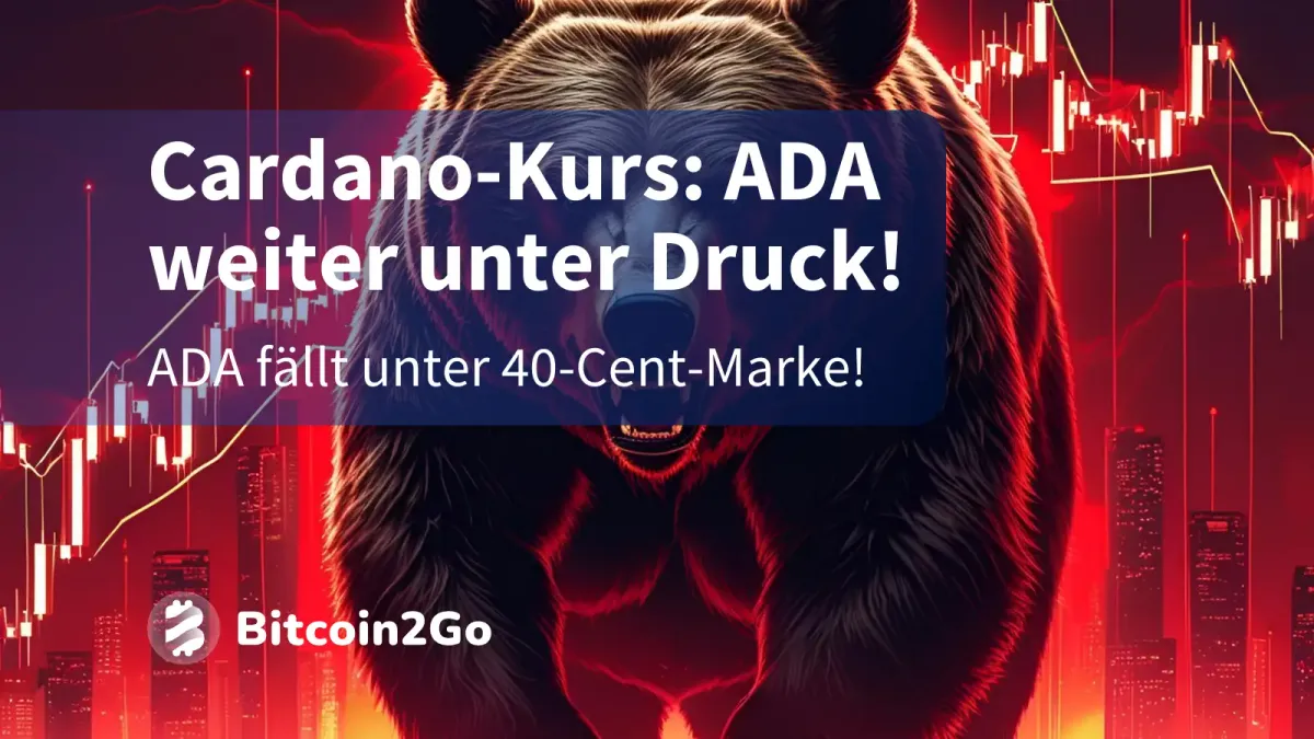 Cardano-Kurs: ADA fällt erneut unter 40 Cent! Wie tief noch?