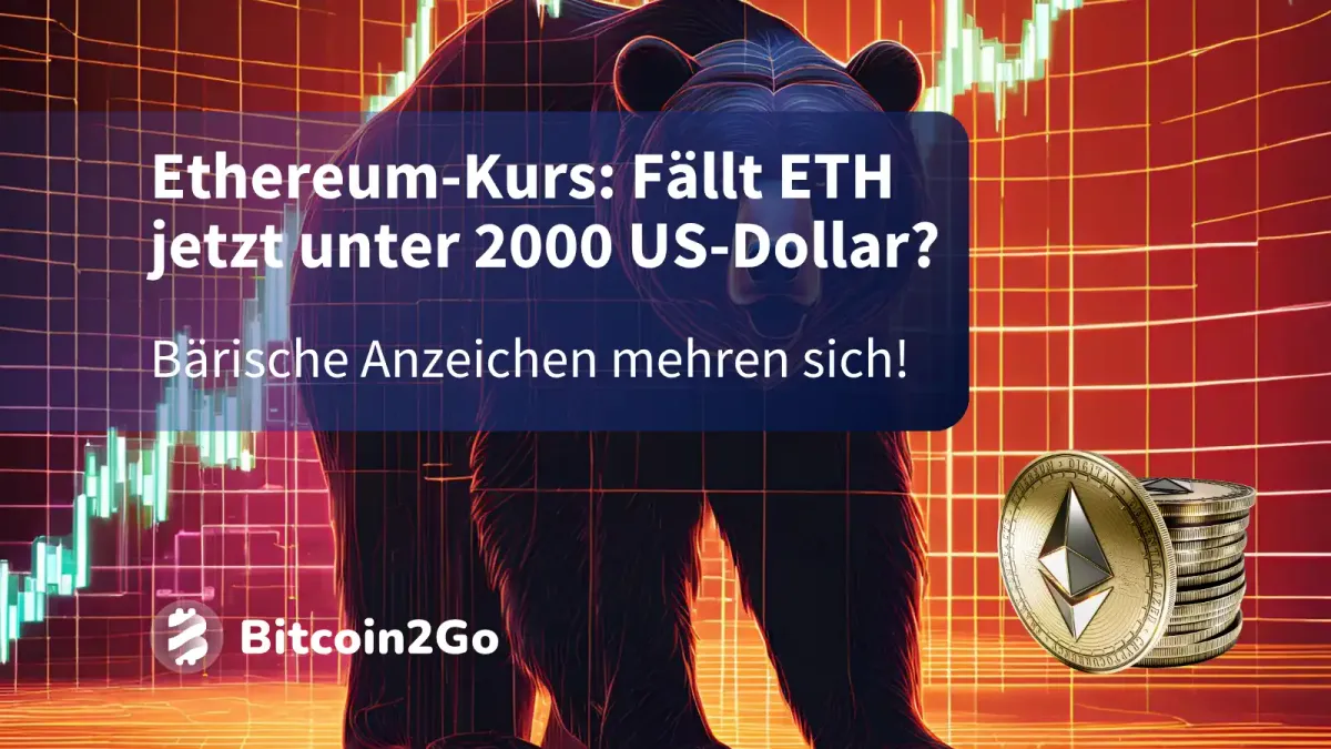 Ethereum-Kurs: ETH vor nächstem Abverkauf?