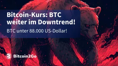 Bitcoin-Kurs: BTC rutscht unter 88.000 US-Dollar!