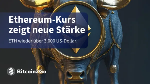 Ethereum-Kurs erholt sich: 3.000 US-Dollar zurückerobert